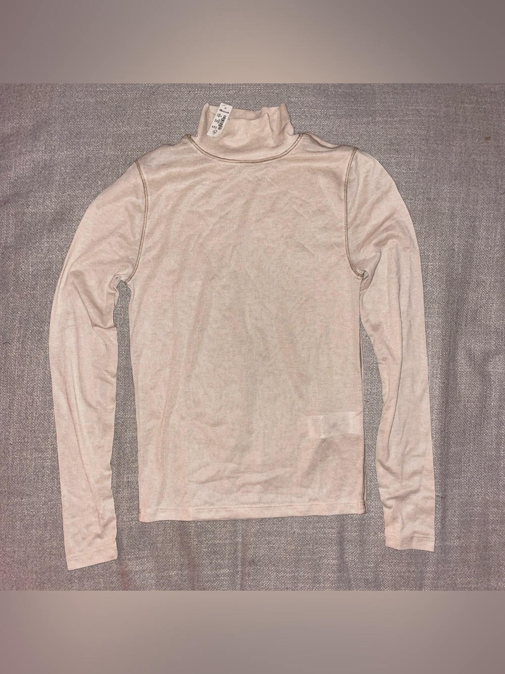 Madewell XS Beige Turtleneck Top NWT Long Sleeve Lightweight Knit